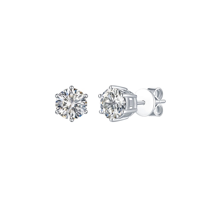 Earrings Smiling Rocks | Essentials 1.50Ct Solitaire Earrings E-00124Wht