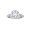 Rings Smiling Rocks | Engagement 1.57Ct Halo Ring With Diamond Shank R-00067Wht