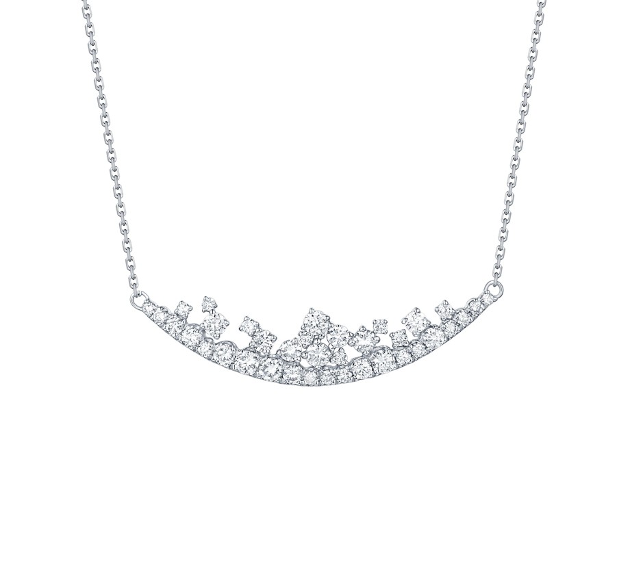 Necklaces Smiling Rocks | Drizzle 0.79Ct Lab Grown Diamond Necklace Nl-00230Wht