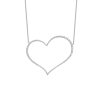 Necklaces Smiling Rocks | Lab Grown Diamond 6.71Ct Big Heart Necklace Nl-02115Wht