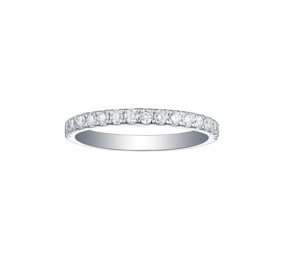 Rings Smiling Rocks | Essentials 0.50Ct Half Eternity Band R-00012Wht