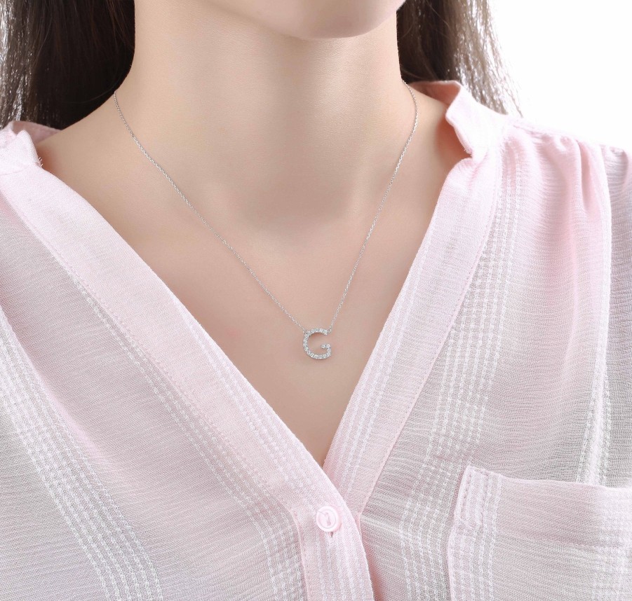 Necklaces Smiling Rocks | My Type 0.26Ct "G" Lab Grown Diamond Necklace Nl-00152Wht