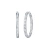 Earrings Smiling Rocks | Essentials 3Ct Channel Inside-Out Diamond Hoops E-00107Wht