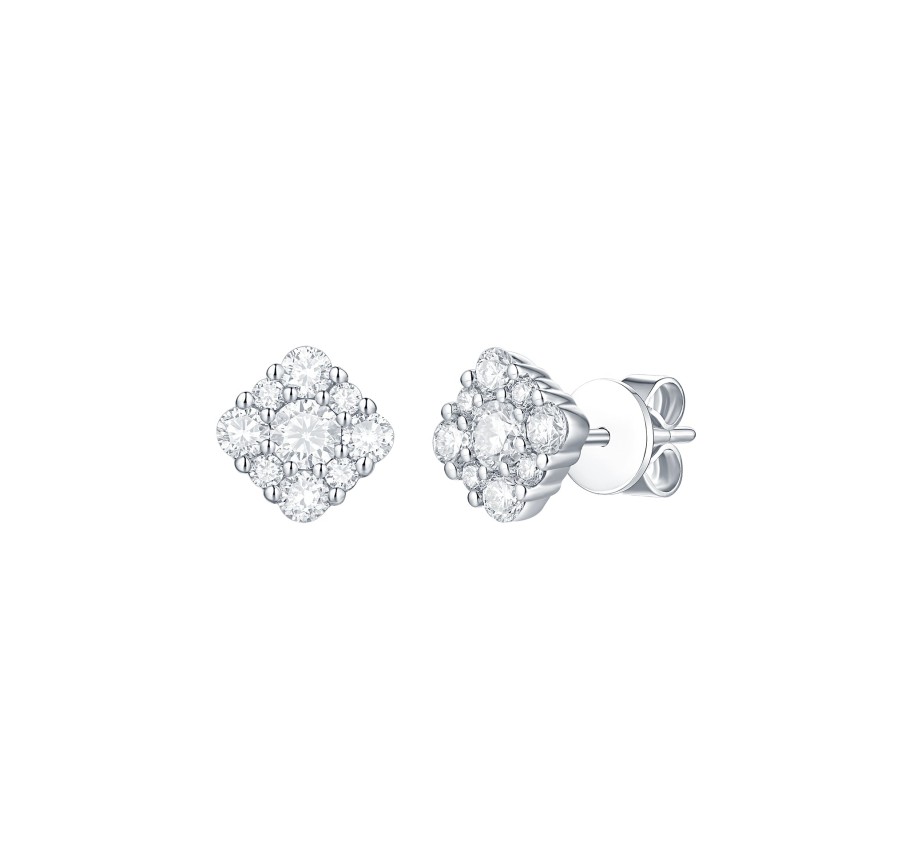 Earrings Smiling Rocks | Essentials 0.76Ct Petite Earrings E-00412Wht