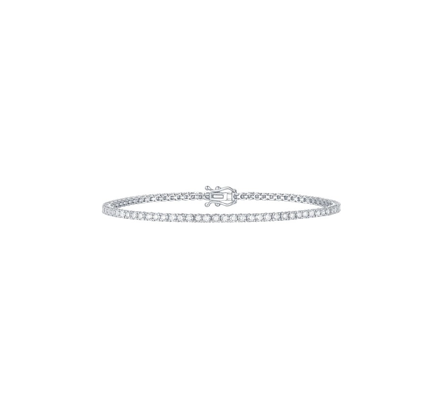 Bracelets Smiling Rocks | Essentials 2.61Ct Tennis Bracelet Bl-00425Wht