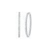 Earrings Smiling Rocks | Essentials 2.8Ct Classic Inside-Out Diamond Hoops E-00113Wht