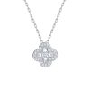 Necklaces Smiling Rocks | Lab Grown Diamond 0.35Ctw Floral Pendant P-01938Wht