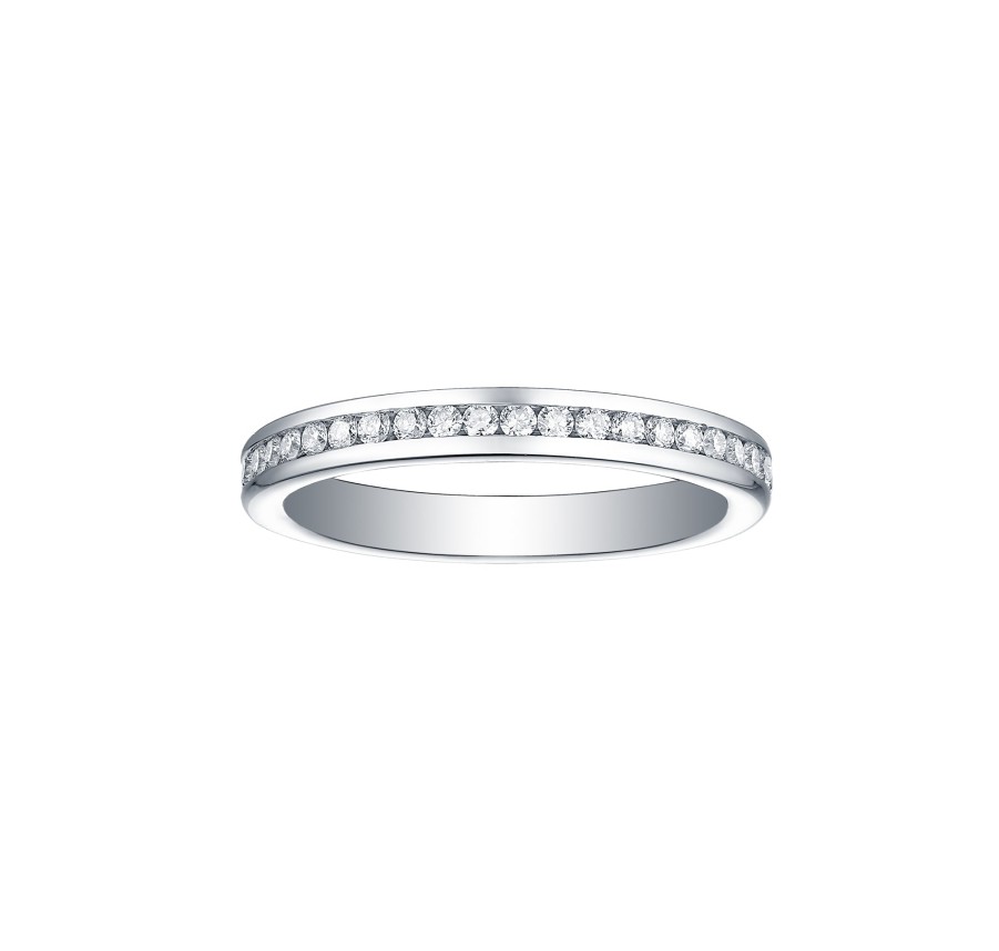 Rings Smiling Rocks | Essentials 0.50Ct Eternity Channel Band R-00142Wht