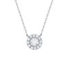 Necklaces Smiling Rocks | Essentials 0.55Ct Halo Necklace Nl-00091Wht