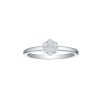 Rings Smiling Rocks | Essentials 0.27Ct Cluster Flower Ring R-00078Wht