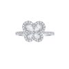 Rings Smiling Rocks | Lab Grown Diamond 1.11Ctw Pear Floral Ring R-02053Wht