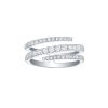 Rings Smiling Rocks | Essentials 0.92Ct Bypass Rows Ring R-00263Wht