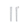 Earrings Smiling Rocks | Lab Grown Diamond 0.93Ctw Chain Dangling Earrings E-01991Wht