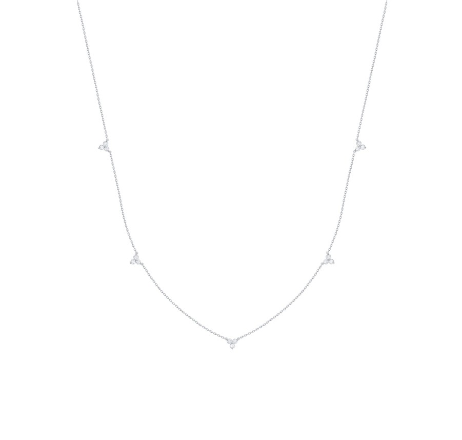 Necklaces Smiling Rocks | Bubbly 0.72Ct Lab Grown Diamonds Necklace Nl-00289Wht