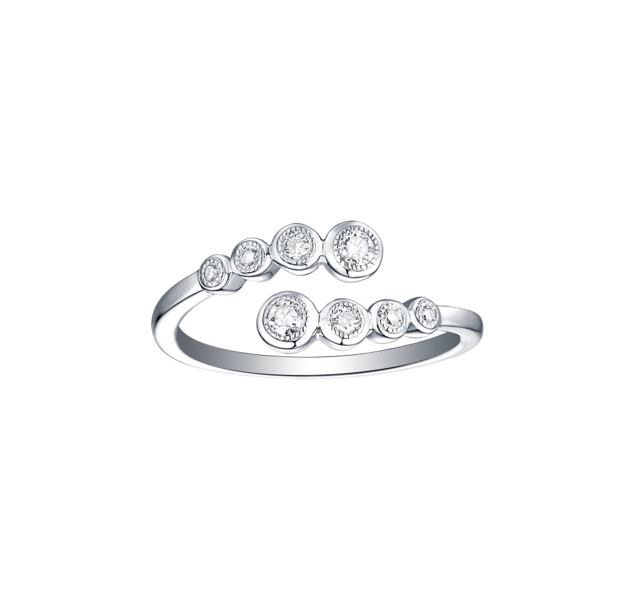 Rings Smiling Rocks | Bubbly 0.15Ct Lab Grown Diamonds Ring R-00208Wht