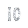 Earrings Smiling Rocks | Essentials 0.75Ct Channel Diamond Hoops E-00102Wht