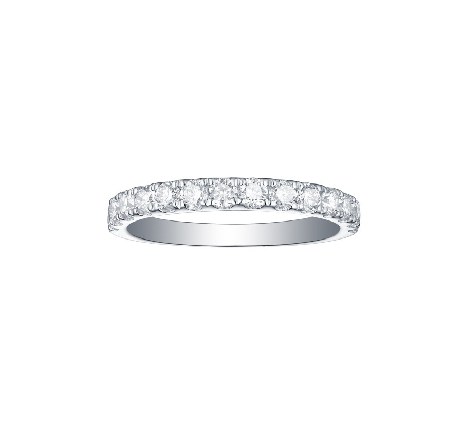 Rings Smiling Rocks | Essentials 0.84 Ct Half Eternity Band R-00013Wht