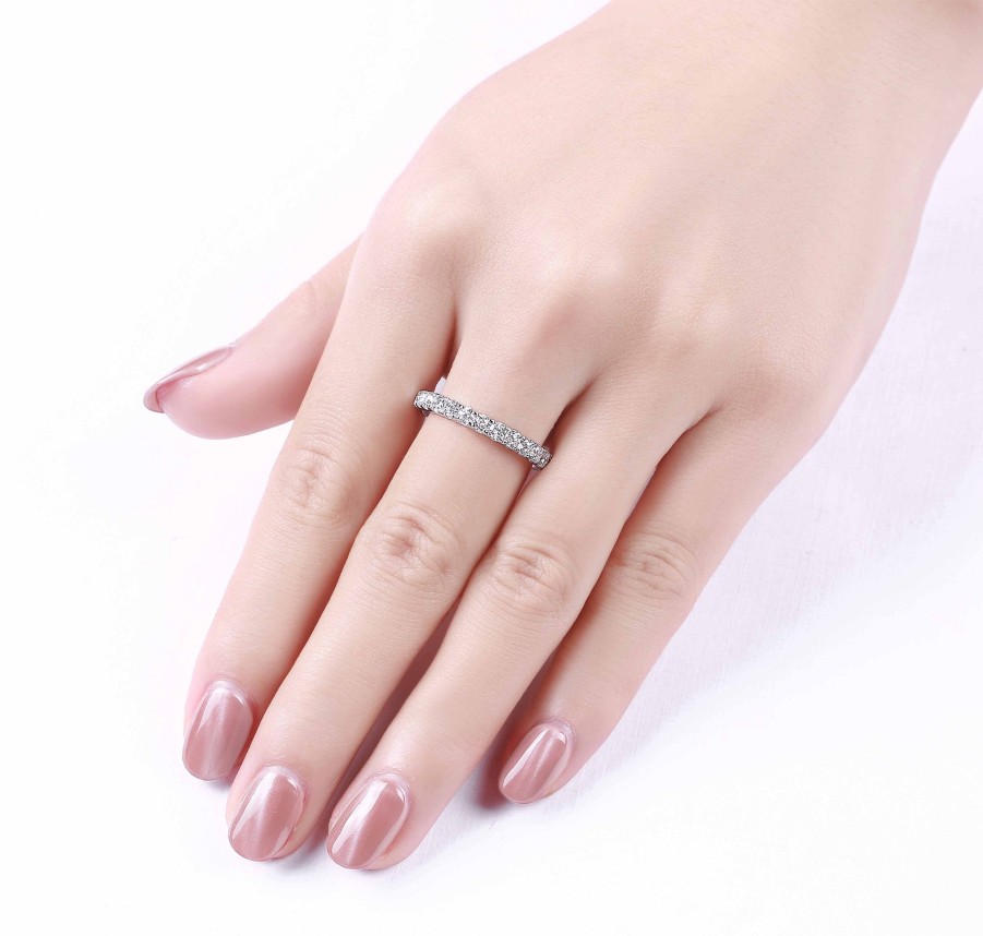 Rings Smiling Rocks | Essentials 0.84 Ct Half Eternity Band R-00013Wht