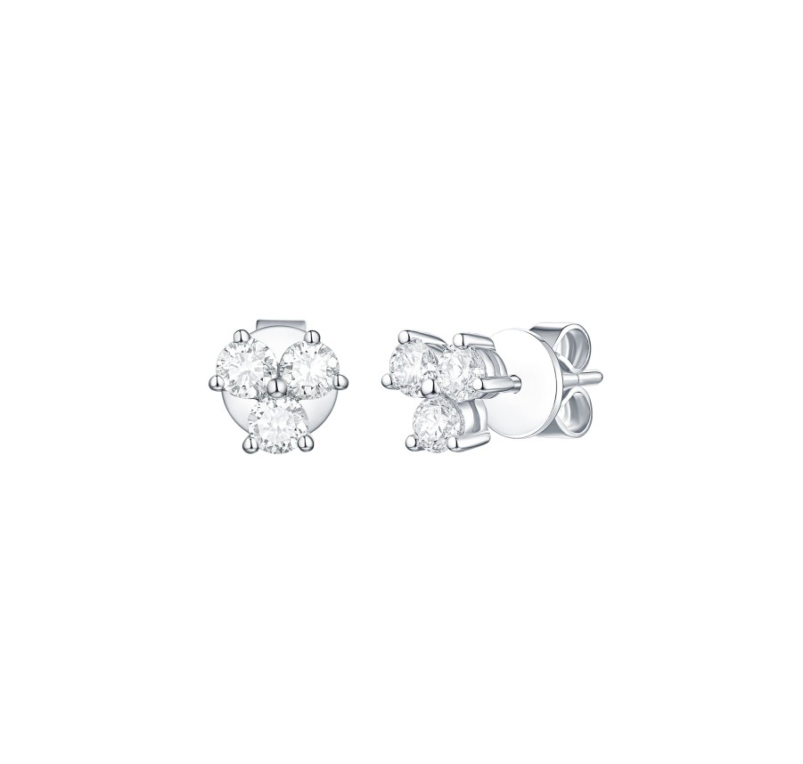 Earrings Smiling Rocks | Essentials 0.49Ct Petite Studs E-00311Wht