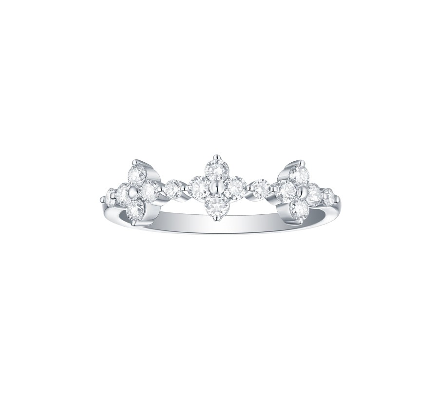 Rings Smiling Rocks | Essentials 0.48Ct Open Petite Ring R-00297Wht