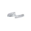 Rings Smiling Rocks | Bypass 0.25Ctw Lab Grown Diamond Band R-00685Wht White Gold