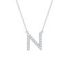 Necklaces Smiling Rocks | My Type 0.26Ct "N" Lab Grown Diamond Necklace Nl-00159Wht