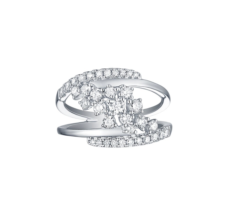 Rings Smiling Rocks | Drizzle 0.91Ct Lab Grown Diamond Ring R-00245Wht