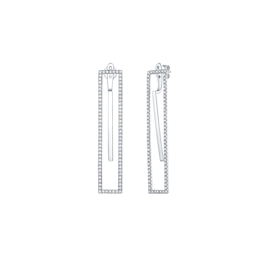 Earrings Smiling Rocks | Skyline 1.38Ct Bold Earrings E-00380Wht