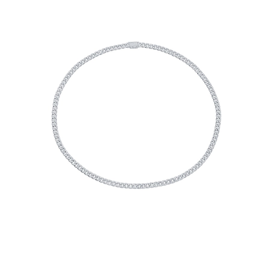 Necklaces Smiling Rocks | Lab Grown Diamond 8.03Ctw Linking Chain Necklace Nl-02106Wht