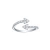 Rings Smiling Rocks | Essentials 0.37Ct Arrow Ring R-00271Wht