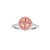 Rings Smiling Rocks | Souffle Pink 1.60Ctw Lab Grown Diamond Ring R-00489Pnk White Rose Gold