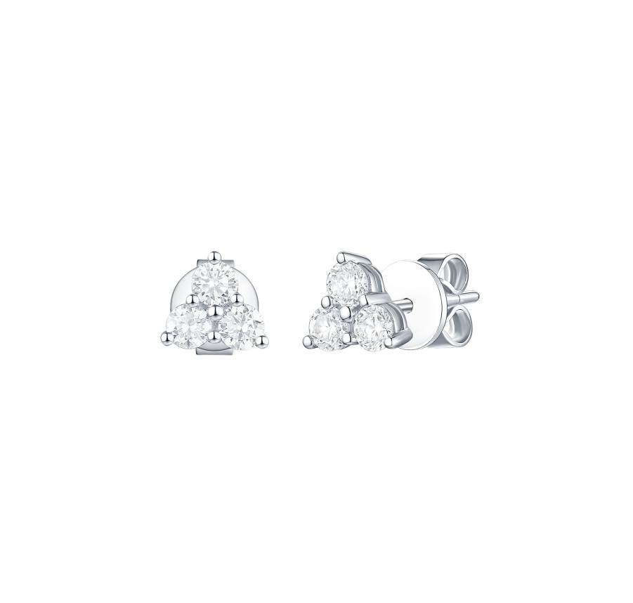 Earrings Smiling Rocks | Essentials 0.49Ct Petite Earrings E-00313Wht