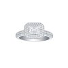 Rings Smiling Rocks | Bridal 1.81Ctw Emerald Halo Ring Lab Grown Diamond R-00527Wht White Gold