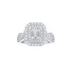 Rings Smiling Rocks | Bridal 1.91Ctw Emerald Ring Lab Grown Diamond R-00484Wht White Gold