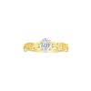 Rings Smiling Rocks | Lab Grown Diamond Oval Solitaire Linking Chain Ring