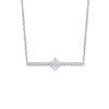 Necklaces Smiling Rocks | Bar 0.10Ctw Lab Grown Diamonds Necklace Nl-00691Wht White Gold