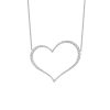 Necklaces Smiling Rocks | Lab Grown Diamond 4.90Ct Big Heart Necklace Nl-02117Wht