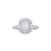 Rings Smiling Rocks | Bridal 1.83Ctw Emerald Ring Lab Grown Diamond R-00586Wht White Gold