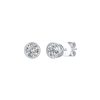 Earrings Smiling Rocks | Essentials 1.11Ct Solitaire Bezel Earrings E-00129Wht