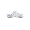 Rings Smiling Rocks | Bridal 1.36Ctw Emerald Solitaire Ring Lab Grown Diamond R-00540Wht White Gold