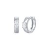 Earrings Smiling Rocks | Lab Grown Diamond 0.69Ct Oval Mini Hoop Earrings