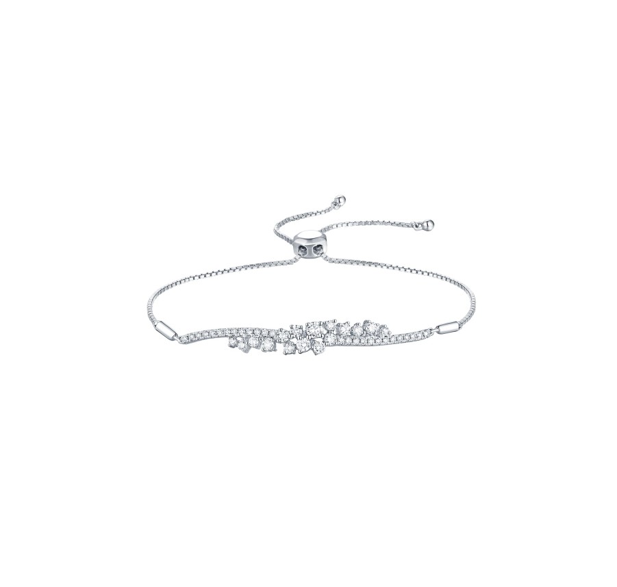 Bracelets Smiling Rocks | Drizzle 0.69Ct Lab Grown Diamond Bracelet Bl-00372Wht