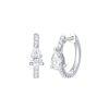 Earrings Smiling Rocks | Lab Grown Diamond 0.84Ct Pear Mini Hoop Earrings