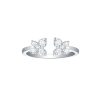 Rings Smiling Rocks | Essentials 0.51Ct Open Flowers Ring R-00294Wht