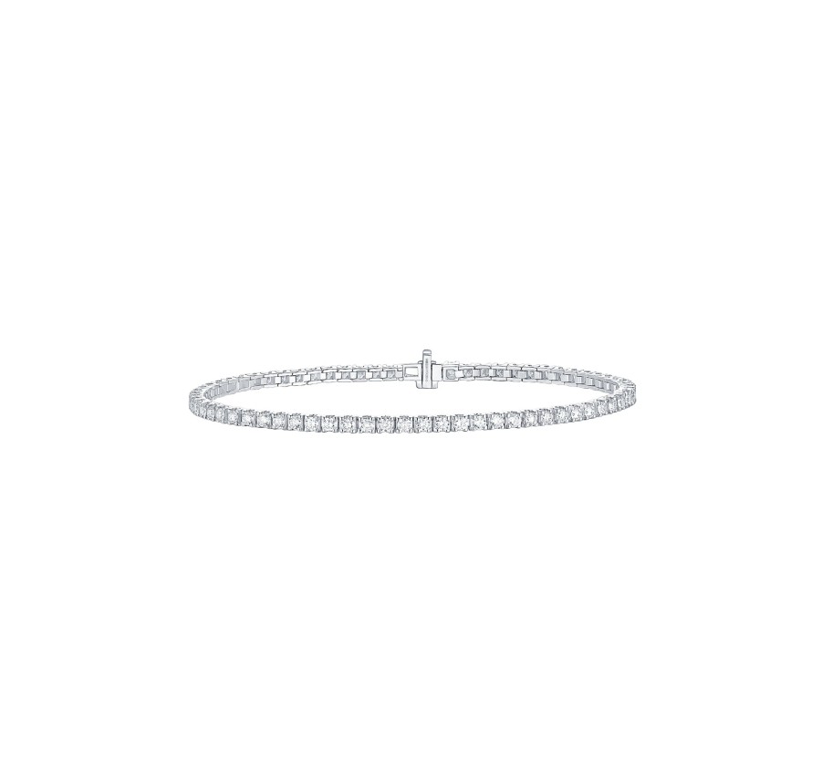 Bracelets Smiling Rocks | Essentials 2.61Ct Tennis Bracelet Bl-00434Wht