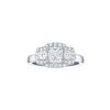 Rings Smiling Rocks | Bridal 1.69Ctw Three Stone Cushion Ring Lab Grown Diamond R-00558Wht White Gold