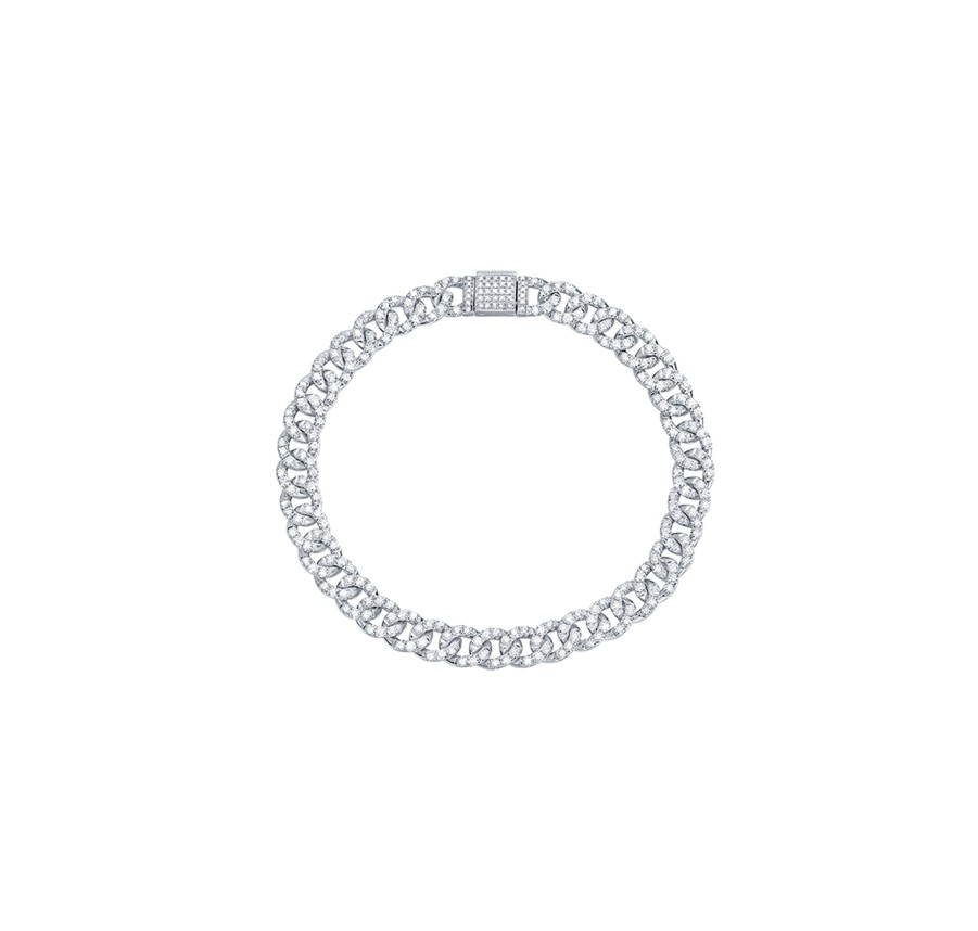 Bracelets Smiling Rocks | Lab Grown Diamond 3.31Ctw Chain Linking Bracelet Bl-01593Wht