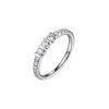 Rings Smiling Rocks | Essentials 0.48Ct Three Stone Stackable Band R-00260Wht