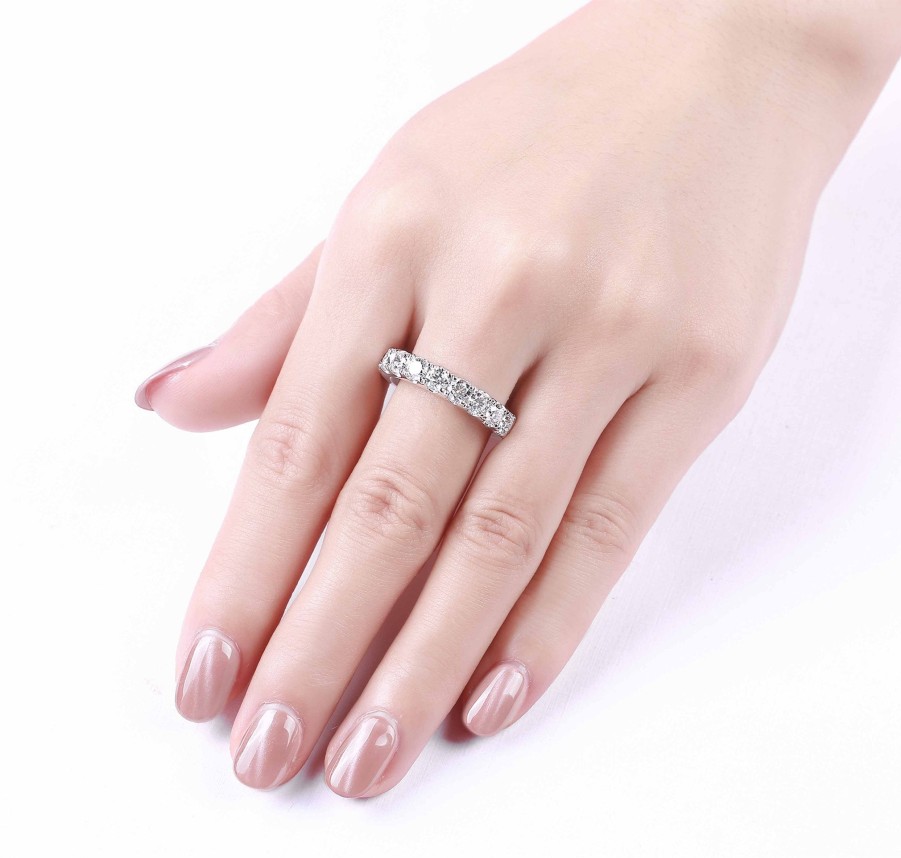 Rings Smiling Rocks | Essentials 2Ct Half Eternity Band R-00016Wht