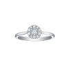 Rings Smiling Rocks | Engagement 0.30Ct Halo Ring R-00058Wht